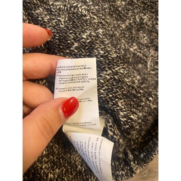 Boss Hugo Boss women's grey/black knit blazer with front pockets size medium - Picture 8 of 10